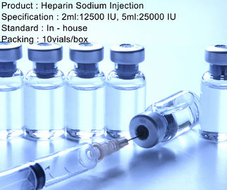 De Injectie2ml/12500 IU 5ml/25000 IU Antistollingsmiddel van het heparinenatrium