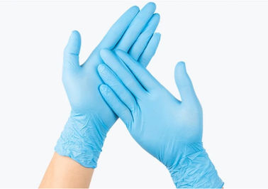 Handschoenen van het het Nitrilonderzoek van het poeder de Vrije Beschikbare Medische apparaat met Vingertextuur