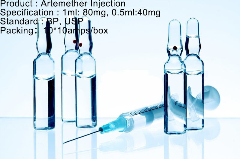 Antimalarial van de de Injectiedosering van Agentenartemether Antimalarial Medicijn 80mg/1ml 40mg/0.5ml
